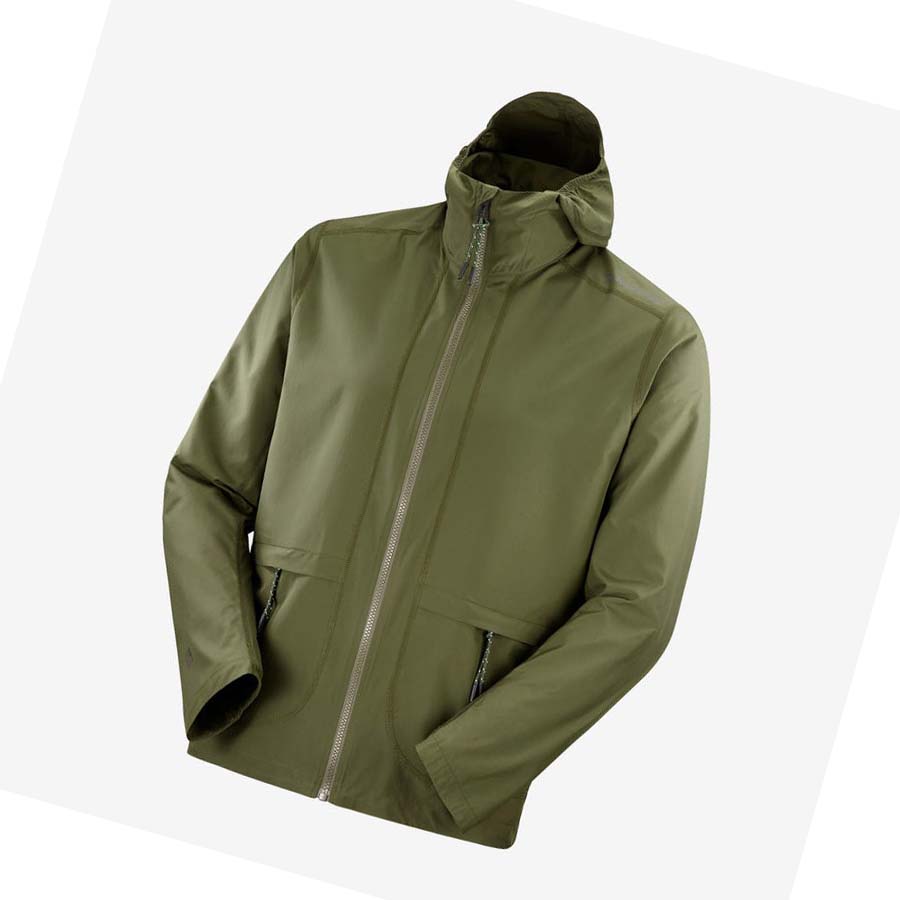 Chaquetas Salomon OUTLIFE PACKABLE SHELL U WINDBREAKERS Mujer Verde Oliva | MX 2469VRW